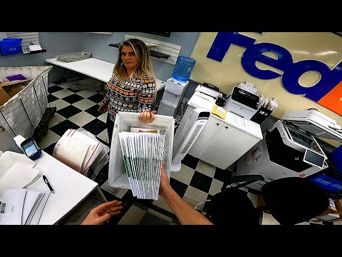 Видео: Упаковка и отправка случайных предметов | Fedex UPS Store | POV 4k