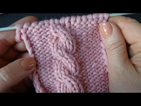 Видео: Вязание косы на спицах Узор 6   Knitting pattern