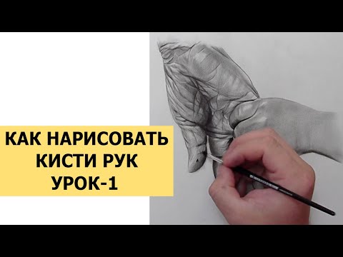 Видео: КАК НАРИСОВАТЬ КИСТИ РУК? УРОК - 1 СУХАЯ КИСТЬ