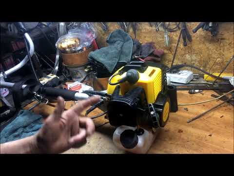 Видео: Бензотриммер "EUROLUX TR-1500T" Который куплен в М.видео и который "забыли" проверить.