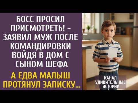 Видео: Босс просил присмотреть! - заявил муж войдя в дом с сыном шефа… А едва малыш протянул записку…