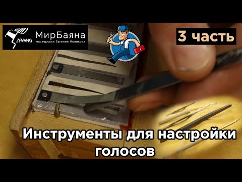 Видео: Инструменты для настройки голосов баяна, аккордеона. Показывает Евгений Новиков - "Мир Баяна"