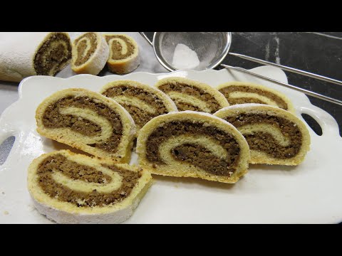 Видео: Песочное тесто: Как приготовить ореховый рулет – Рецепт