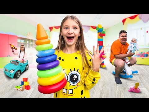 Видео: 24 часа в ДЕТСКОМ САДУ Челлендж !!!