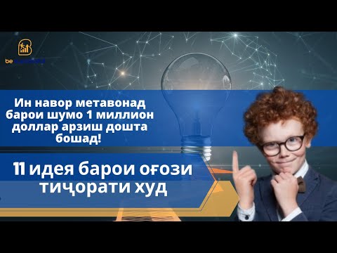 Видео: 11 идея барои оғози тиҷорати худ!