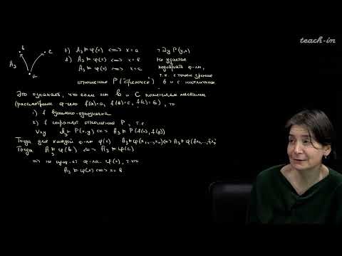 Видео: Яворская Т.Л. - Математическая логика - 6. Логика I порядка. Выразимость. Изоморфизм
