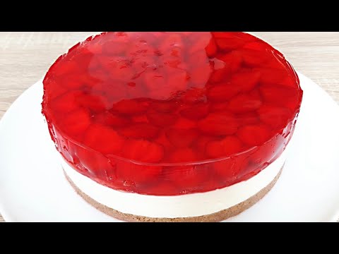 Видео: Творожный Торт с Клубникой БЕЗ ВЫПЕЧКИ. Чизкейк из Творога без Выпечки. Желе с Творогом и Клубникой.