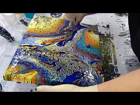 Видео: (661) Великолепная акриловая заливка FLIP CUP и MARBLE ~ Жидкая художественная живопись ~ Пошагов...