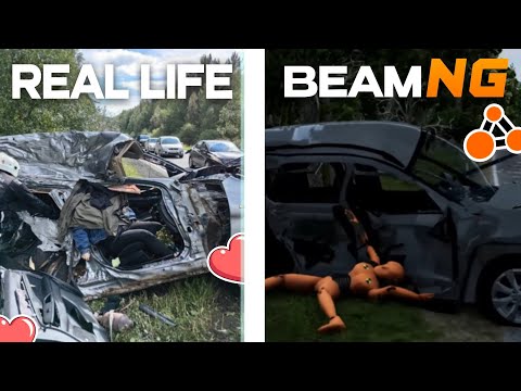 Видео: Аварии на реальных событиях в BeamNG.Drive #17