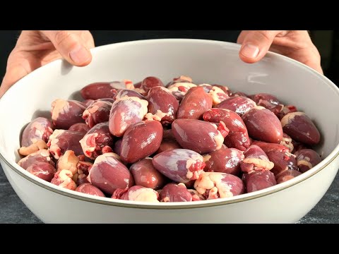 Видео: Куриные сердечки, которые всегда мягкие и сочные! Я готовлю этот рецепт уже 20 лет!