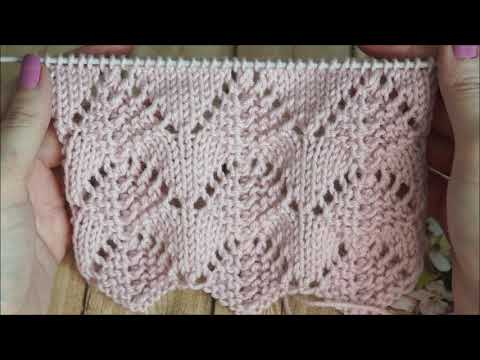 Видео: Узор спицами Елочки - очень красивый, нежный ажурный узор