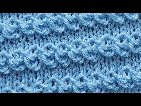 Видео: Объёмные горизонтальные дорожки 👍 . Красивый затейливый узор спицами для туники, жакета, кардигана.