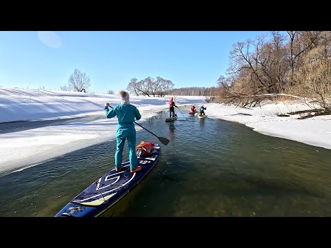 Видео: Ледово-водный SUP сплавопоход по Северке