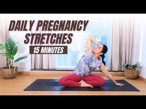 Видео: Лучшие ежедневные упражнения на растяжку для беременных | 15-минутные ежедневные упражнения на ра...