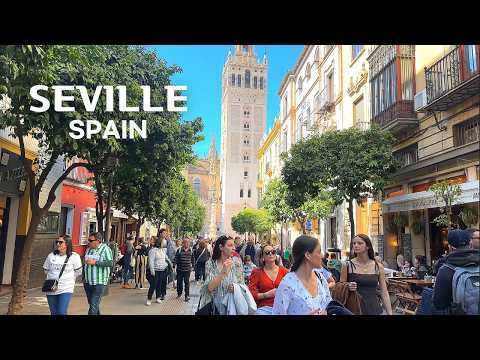 Видео: [4K]🇪🇸 Живая и прекрасная весенняя суббота в Севилье💃, Испания | 2025