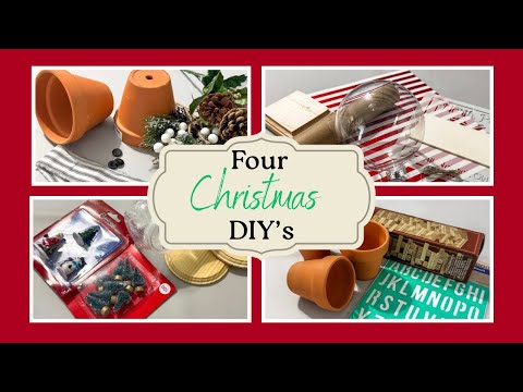 Видео: 4 рождественские поделки || Обзор рождественских поделок этого года || 4 простые рождественские п...