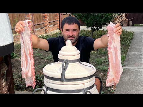 Видео: Как Приготовить Сочные Рёбрышки? Рецепт Мяса и Овощей с Тандыра. Вкусная еда👍