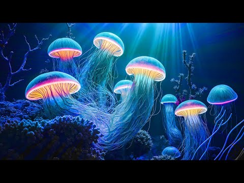 Видео: Красивая расслабляющая музыка океана, целебная музыка, ''Глубокое синее спокойствие''