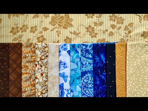 Видео: Лоскутный эфир 442 в. Набор тканей на круговое барджелло "Ночь на море"