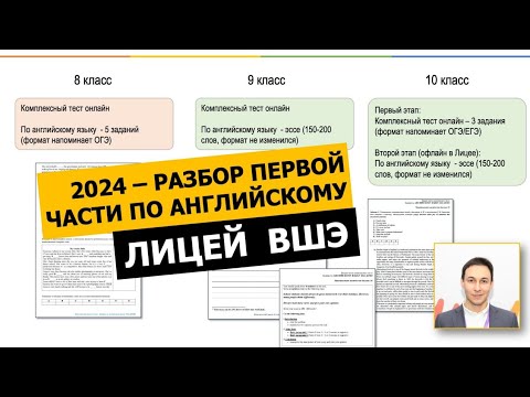 Видео: Лицей ВШЭ - 2024 - Разбор первой части Комплексного Теста по АНГЛИЙСКОМУ