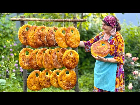 Видео: Деревенский Хлеб Каак, Испеченный в Дровяной Печи! Рецепт Бабушки, Которому 100 Лет