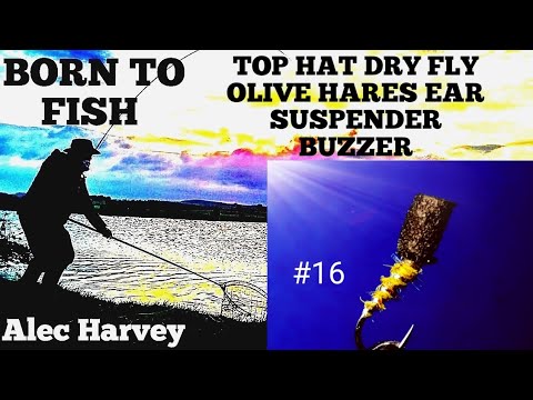 Видео: Вязание мушек - сухая мушка в форме цилиндра, подвеска для ушей в виде зайца оливкового цвета с п...