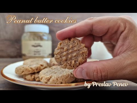 Видео: Бисквитки с фъстъчено масло. Само с 4 съставки! | Peanut butter cookies! 4 ingredients only!