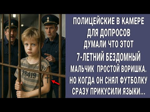 Видео: Полицейские в камере для допросов думали этот мальчик простой воришка. Но когда он снял футболку...