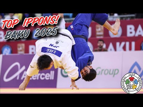 Видео: ТОП-ИППОНС - Baku Judo GS 2025