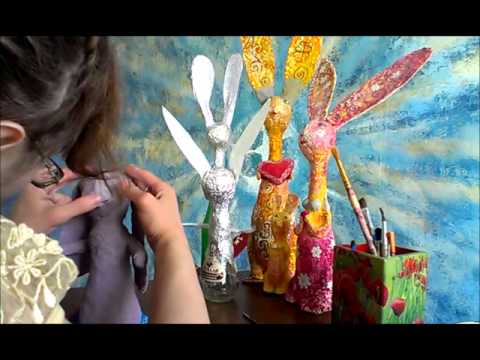 Видео: уроки папье-маше Татьяны Молодой - урок №3