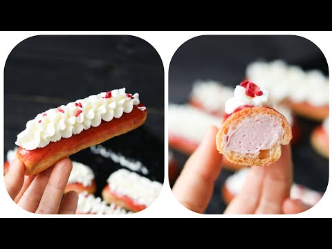 Видео: ШИКАРНЫЕ МАЛИНОВЫЕ ЭКЛЕРЫ🔥 ПОДРОБНЫЙ РЕЦЕПТ🔥Raspberry eclair recipe