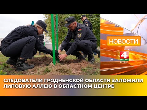 Видео: Следователи Гродненской области заложили липовую аллею в областном центре