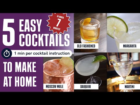 Видео: 5 простых коктейлей, которые можно приготовить дома