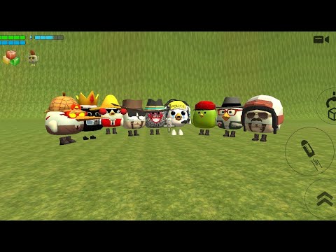 Видео: Игра в кальмара chicken gun ютуберы , там ещё один