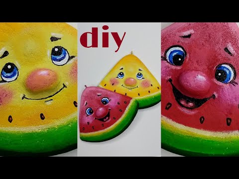 Видео: МК Арбузики из ваты и картона на ёлочку / Ватная игрушка / DIY cotton wool toy