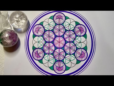Видео: Семя Жизни. Цветок жизни. Плод Жизни. Как нарисовать. Подробная пошаговая инструкция начертания.