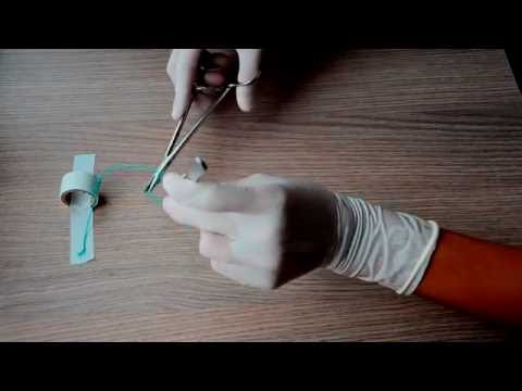 Видео: Surgical knots using needleholder / вяжем иглодержателем, 1080р!!!