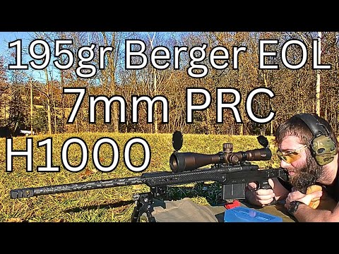 Видео: Тест точности/скорости 7-мм пули PRC: Berger 195gr Extreme Outer Limits (Elite Hunter) и H1000