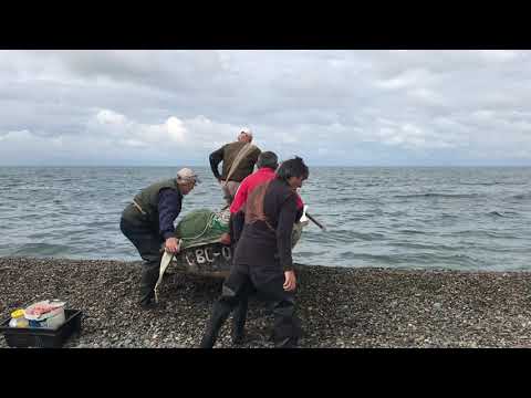 Видео: Осеннее утро на пляже Кобулети. Туристов нет, есть рыбаки, костры и тишина