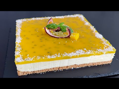 Видео: Лучший чизкейк с манго и маракуйей без выпечки 😍 Простой и освежающий!