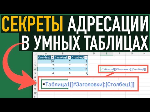 Видео: Секреты адресации в умных таблицах Excel