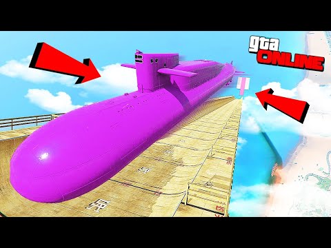 Видео: НЕВОЗМОЖНЫЙ СПУСК НА ГИГАНТСКОЙ ПОДЛОДКЕ! ОНА ОГРОМНАЯ! СПУСТИТЬСЯ ВНИЗ НЕРЕАЛЬНО В GTA 5 ONLINE