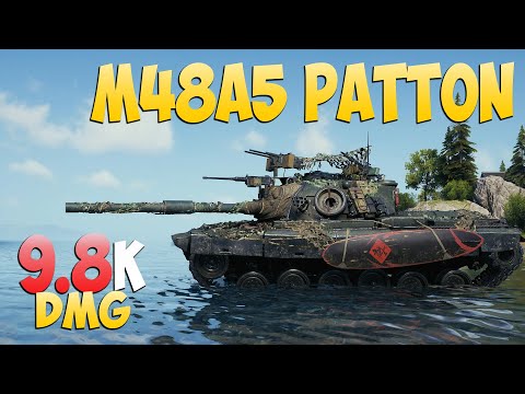 Видео: M48 Patton - 5 Kills 9.8K DMG - Не пробил! - Мир Танков