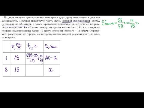 Видео: ЗАДАЧИ НА ДВИЖЕНИЕ🚲 ДВА 🚲 ВЕЛОСИПЕДИСТА  ОГЭ 22