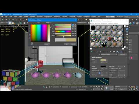 Видео: 3Д макс для начинающих. Урок 10 - редактор материалов