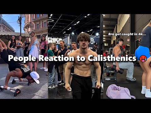 Видео: Реакция людей на калистенику 😎🥵 #калистеника #редактирование