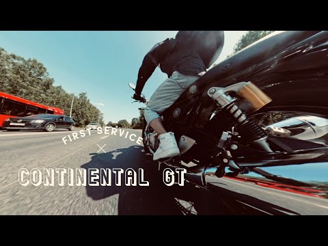 Видео: Royal Enfield Continental GT. Первый сервис "500". Общение с дилером и апдейты на пробеге 700км.