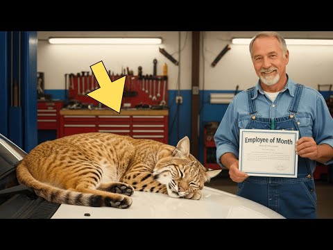 Видео: Bobcat решает работать в автомастерской и приветствовать каждого клиента