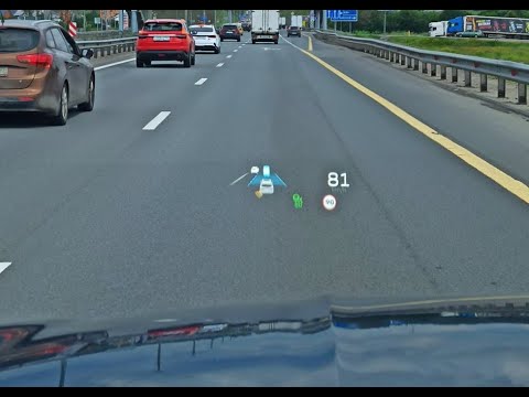 Видео: Geely Monjaro: G-Pilot (машинки) на проекции, отключение снижение скорости перед знаками