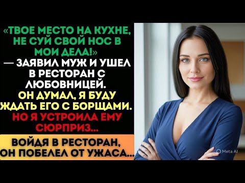 Видео: «Твое место на кухне!» — заявил муж. Но войдя в ресторан, он побелел...